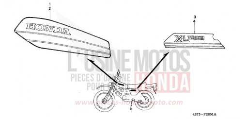 RAYURE/EMBLEME (XL125SA-B,E,F,SD) XL125SA de 1980